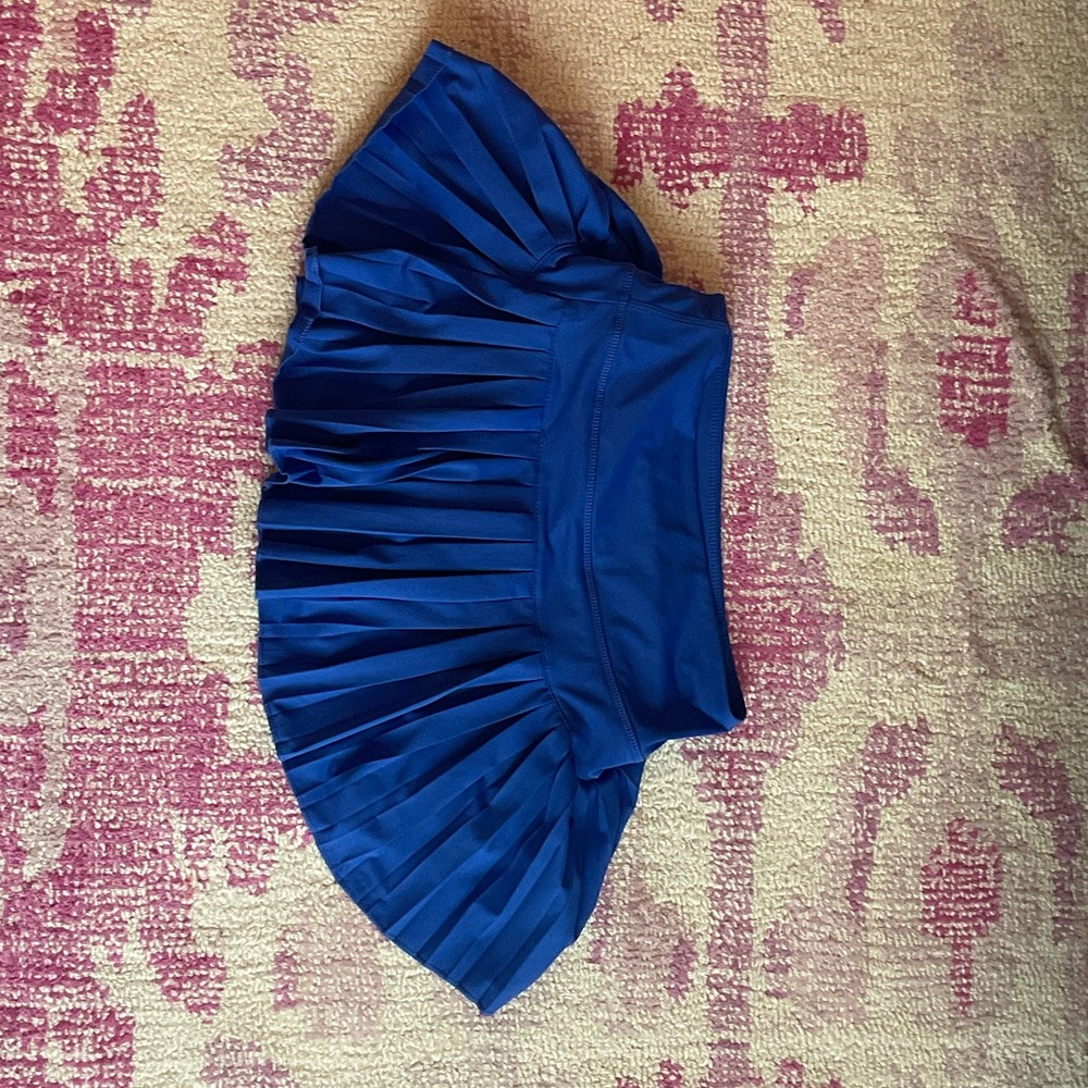 Chic Royal Blue Pleated Mini Skirt